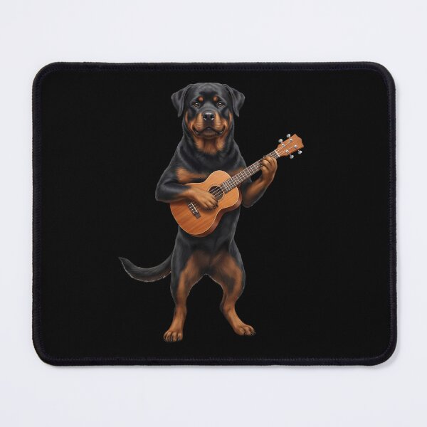 Item preview, Rottweiler Playing Ukulele Player Ukulelist Dog Lover designed and sold by DoodleTortle.