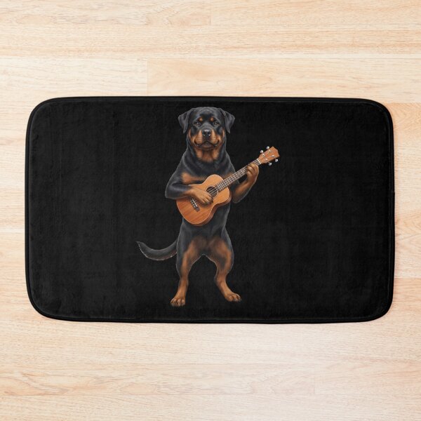Item preview, Rottweiler Playing Ukulele Player Ukulelist Dog Lover designed and sold by DoodleTortle.