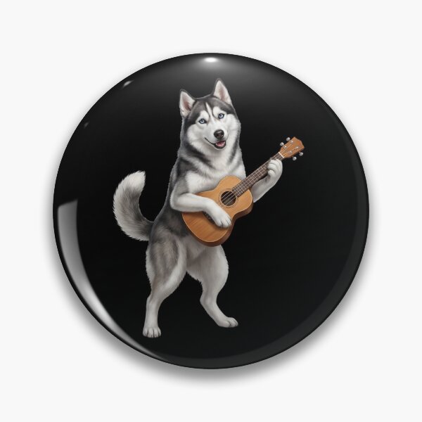 Item preview, Siberian Husky Playing Ukulele Player Ukulelist Dog Lover designed and sold by DoodleTortle.