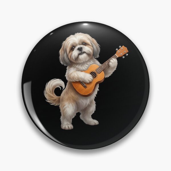 Item preview, Shih Tzu Playing Ukulele Player Ukulelist Dog Lover designed and sold by DoodleTortle.