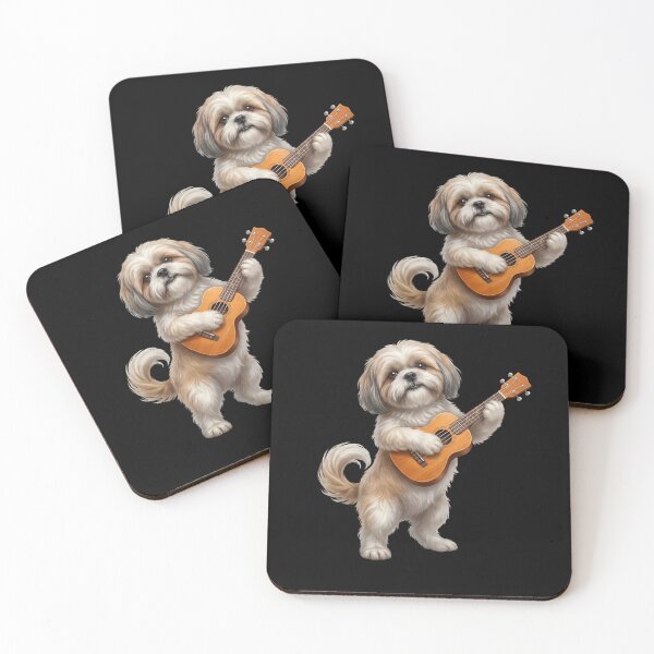 Item preview, Shih Tzu Playing Ukulele Player Ukulelist Dog Lover designed and sold by DoodleTortle.