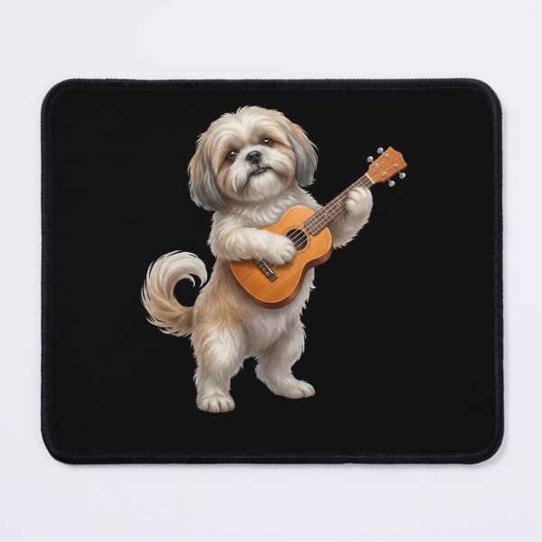 Item preview, Shih Tzu Playing Ukulele Player Ukulelist Dog Lover designed and sold by DoodleTortle.