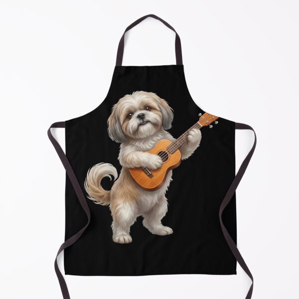 Item preview, Shih Tzu Playing Ukulele Player Ukulelist Dog Lover designed and sold by DoodleTortle.