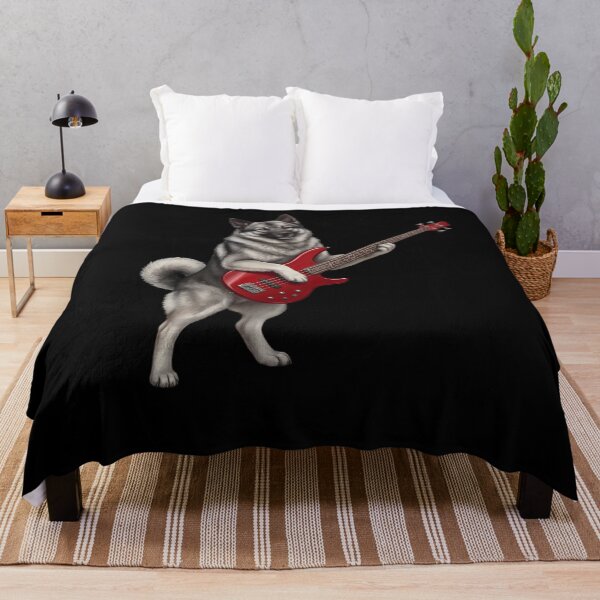 Item preview, Norwegian Elkhound Playing Bass Guitar Player Guitarist Dog Lover designed and sold by TerryConnells.