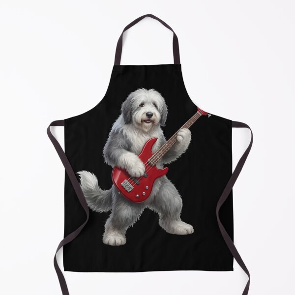 Item preview, Old English Sheepdog Playing Bass Guitar Player Guitarist Dog Lover designed and sold by TerryConnells.