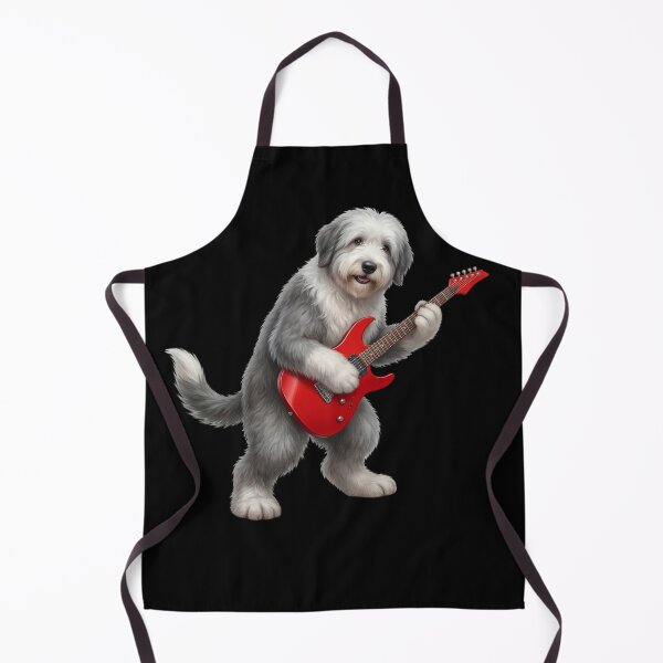 Item preview, Old English Sheepdog Playing Electric Guitar Player Guitarist Dog Lover designed and sold by TerryConnells.