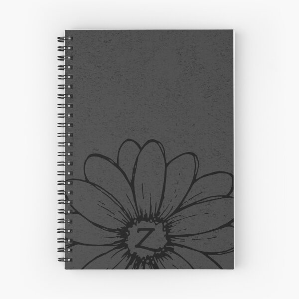 Item preview, Minimalist Monogram Z Black Daisy Flower designed and sold by TackyTime.