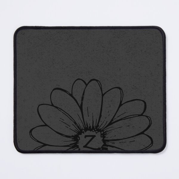Item preview, Minimalist Monogram Z Black Daisy Flower designed and sold by TackyTime.