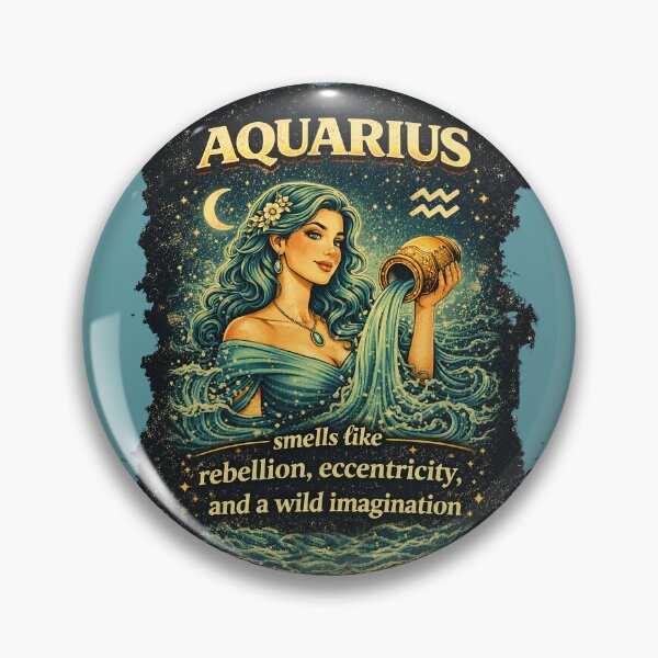 Item preview, Aquarius Zodiac Vintage Astrology Water Bearer designed and sold by AlvelinaCP.