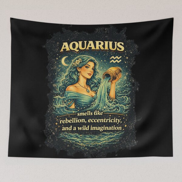 Item preview, Aquarius Zodiac Vintage Astrology Water Bearer designed and sold by AlvelinaCP.