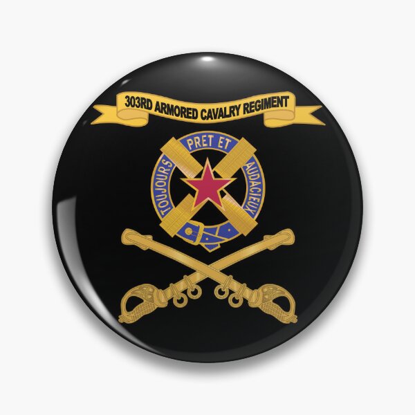 Item preview, Army  - 303rd Armored Cavalry Regiment w Ribbon - Br X 300 designed and sold by Military Insignia Products.