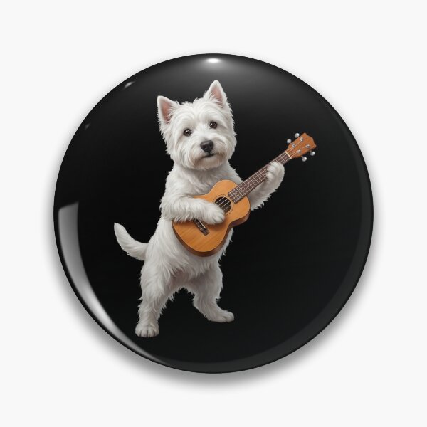 Item preview, West Highland White Terrier Playing Ukulele Player Ukulelist Dog Lover designed and sold by DoodleTortle.