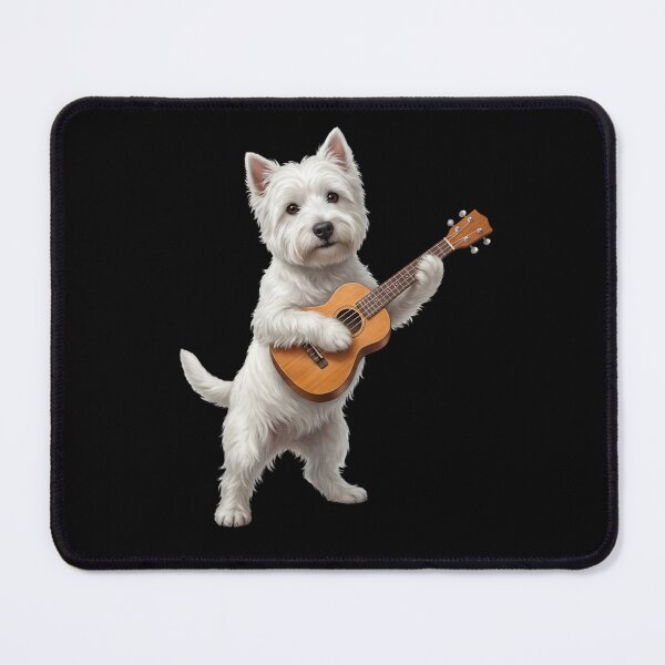 Item preview, West Highland White Terrier Playing Ukulele Player Ukulelist Dog Lover designed and sold by DoodleTortle.