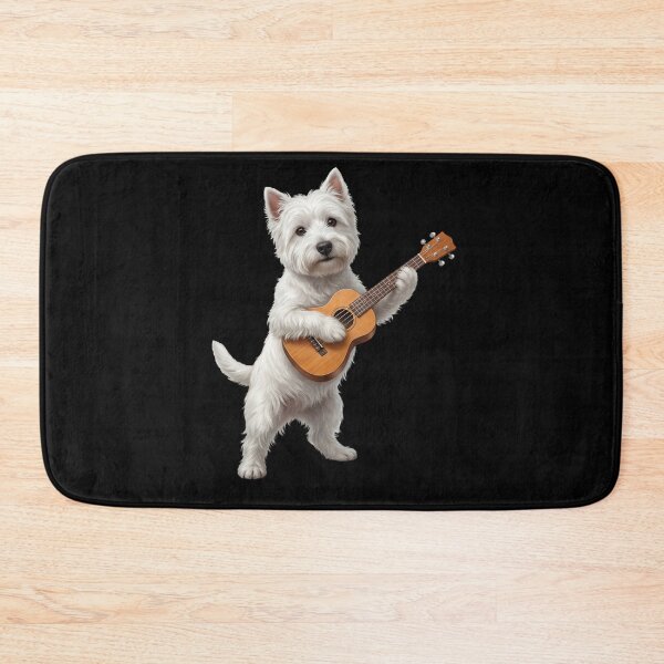 Item preview, West Highland White Terrier Playing Ukulele Player Ukulelist Dog Lover designed and sold by DoodleTortle.