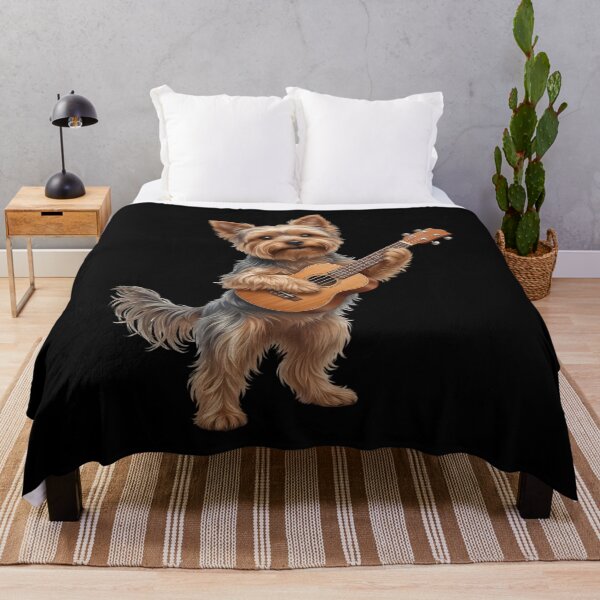 Item preview, Yorkshire Terrier Playing Ukulele Player Ukulelist Dog Lover designed and sold by DoodleTortle.