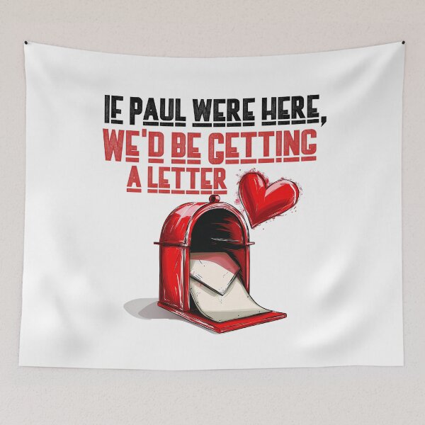 Item preview, If Paul Were Here We'd Be Getting A Letter - Vintage Mailbox Tribute Art Print designed and sold by DesignArtist.ia.