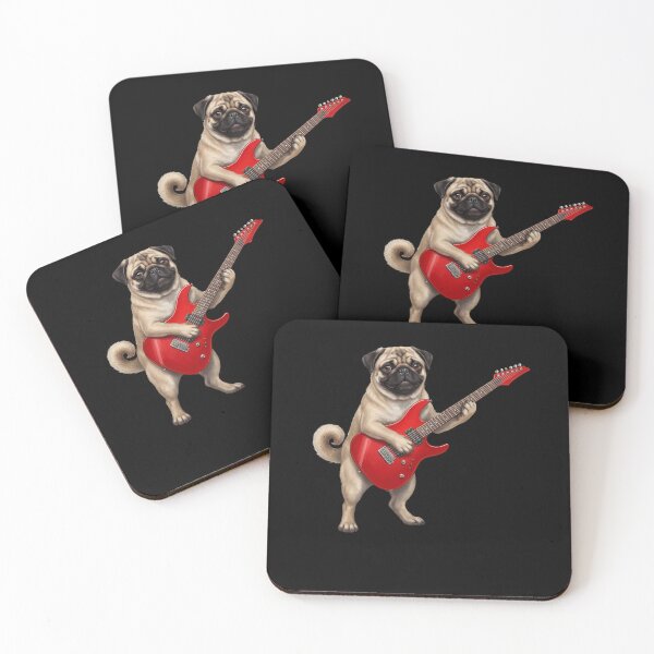 Artikelvorschau, Mops spielt E-Gitarre, Gitarrist, Hundeliebhaber entworfen und verkauft von TerryConnells.