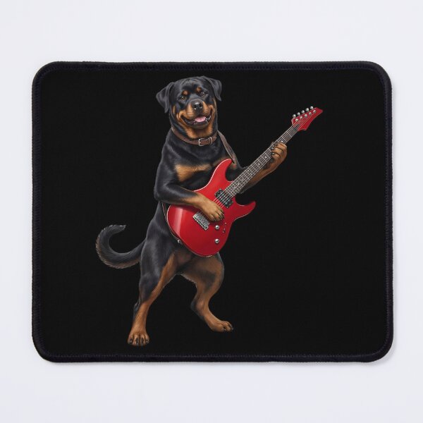 Item preview, Rottweiler Playing Electric Guitar Player Guitarist Dog Lover designed and sold by TerryConnells.