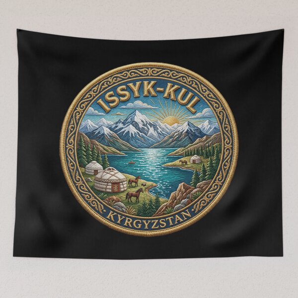Item preview, Issyk-Kul, Kyrgyzstan – Mountain lake, yurts & horses designed and sold by Girih.