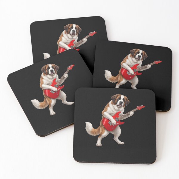 Item preview, Saint Bernard Playing Electric Guitar Player Guitarist Dog Lover designed and sold by TerryConnells.