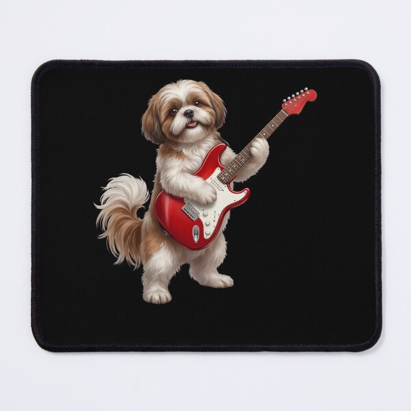 Item preview, Shih Tzu Playing Electric Guitar Player Guitarist Dog Lover designed and sold by TerryConnells.