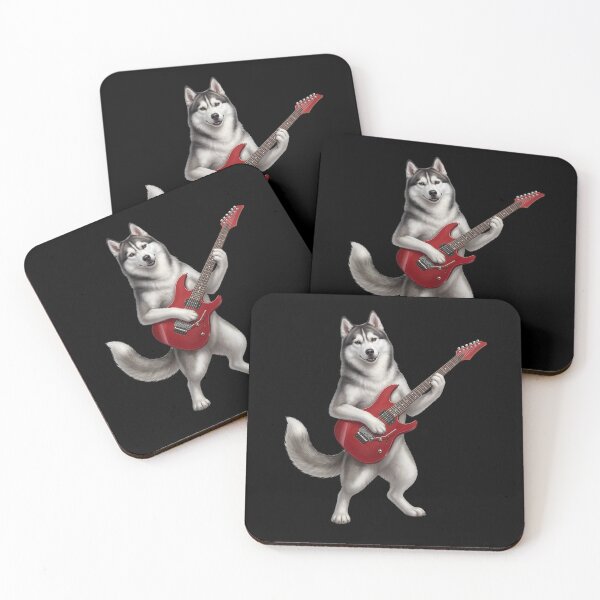 Item preview, Siberian Husky Playing Electric Guitar Player Guitarist Dog Lover designed and sold by TerryConnells.