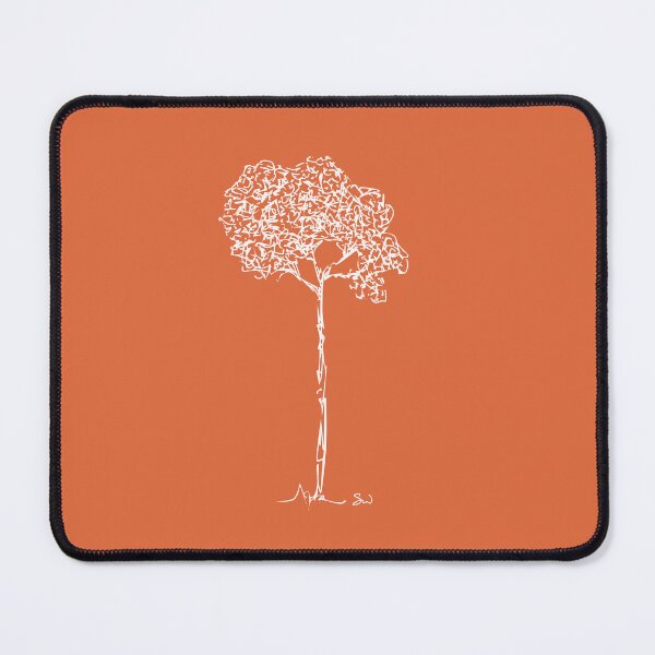 Item preview, Almond Tree Handdrawn Minimalist Botanical Ink Illustration Orange Coral designed and sold by SWSandraWechner.