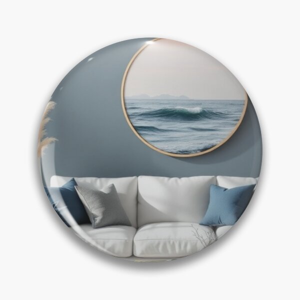 Item preview, Minimalist Coastal Living Room with Ocean Decor designed and sold by Jade Ado.