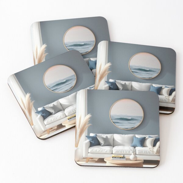 Item preview, Minimalist Coastal Living Room with Ocean Decor designed and sold by Jade Ado.