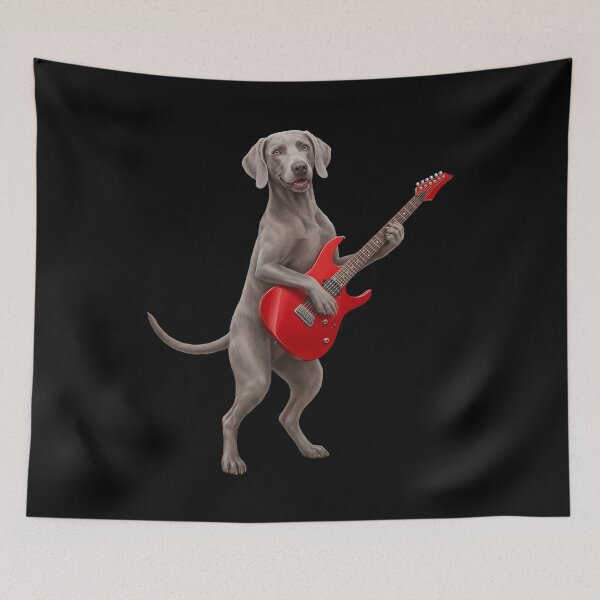 Item preview, Weimaraner Playing Electric Guitar Player Guitarist Dog Lover designed and sold by TerryConnells.
