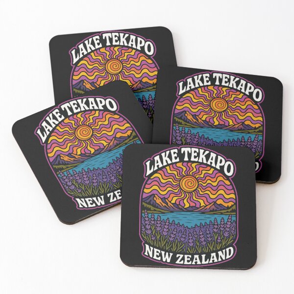 Item preview, Lake Tekapo New Zealand Landscape Trippy Art designed and sold by TomFrontierArt.