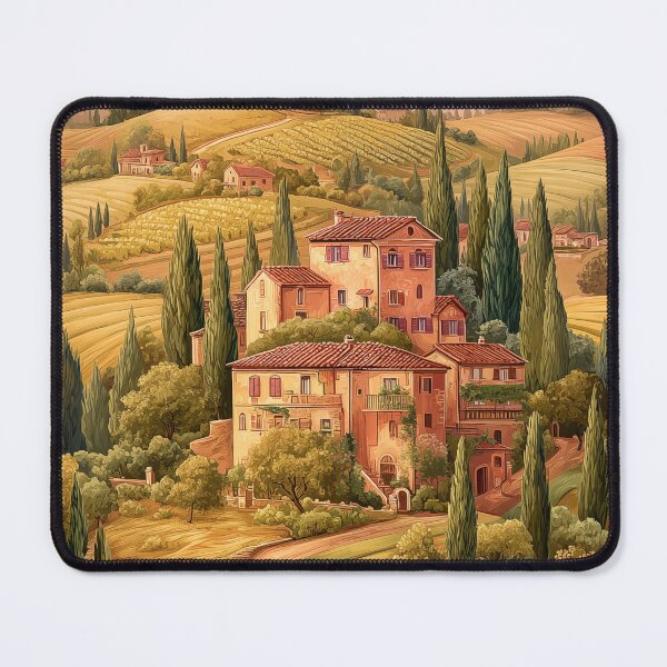 Item preview, Tuscan Village Landscape Painting designed and sold by PetsArt.