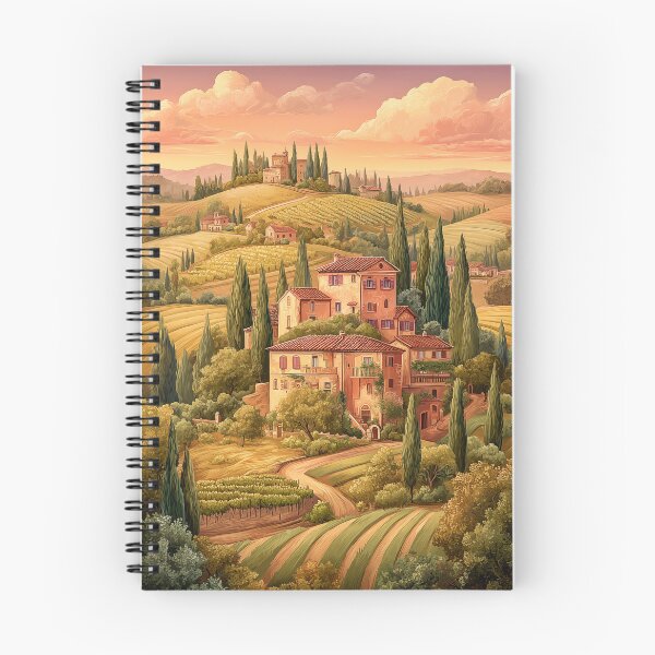 Item preview, Tuscan Village Landscape Painting designed and sold by PetsArt.