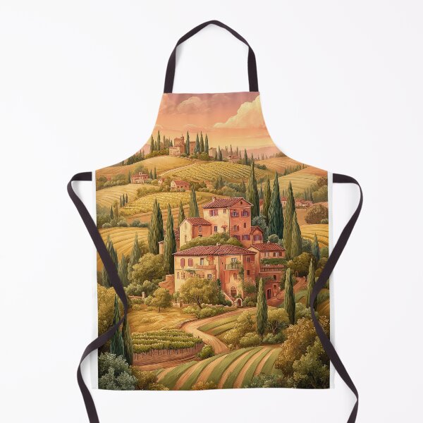 Item preview, Tuscan Village Landscape Painting designed and sold by PetsArt.