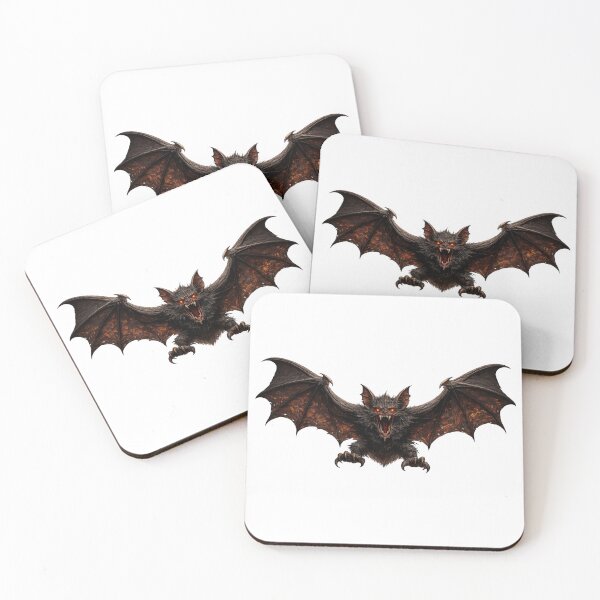 Item preview, Scary Demon Bat with Glowing Red Eyes designed and sold by madebysiwa.
