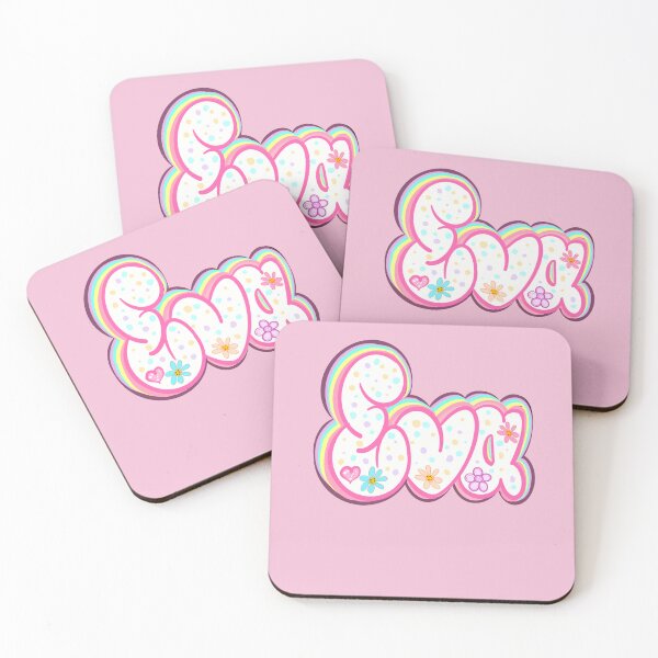 Item preview, Eva Name - popular girls firstname in white and pastel. Personalized custom gifts for women and girls named Eva designed and sold by Artonmytee.