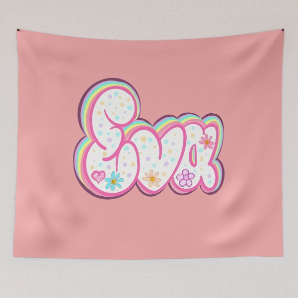 Item preview, Eva Name - popular girls firstname in white and pastel. Personalized custom gifts for women and girls named Eva designed and sold by Artonmytee.