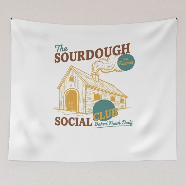 Item preview, sourdough Bread Baking Social Club Baked Fresh designed and sold by LuminOrb.