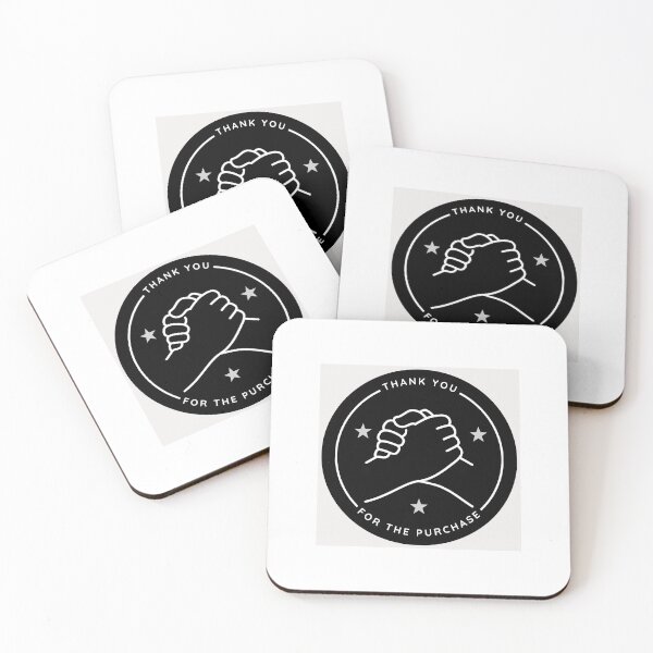 Item preview, Minimalist Thank You for Your Purchase Sticker - Handshake Badge Design designed and sold by lalit0767.