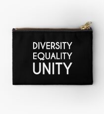 Diversity, Equality, Unity (white) Studio Pouch