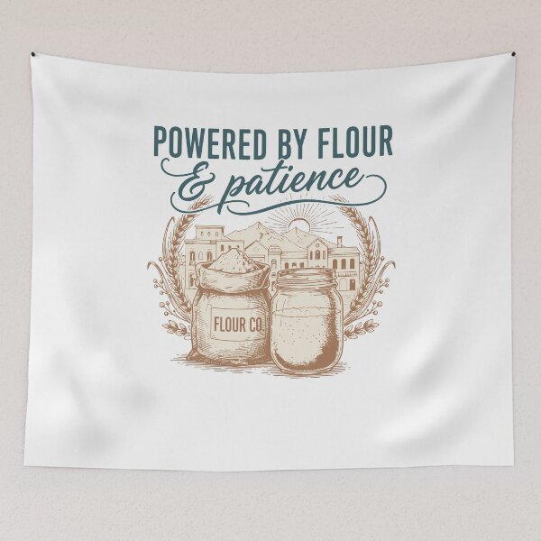 Item preview, Sourdough Bread Baking Powered By Flour designed and sold by LuminOrb.