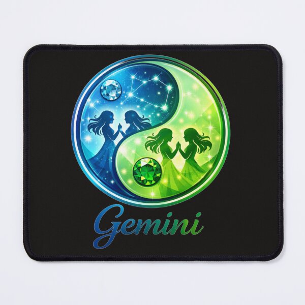 Item preview, Gemini -Zodiac starsign, inside an yin-yang, May 21–Jun 20 designed and sold by FireOrchid.