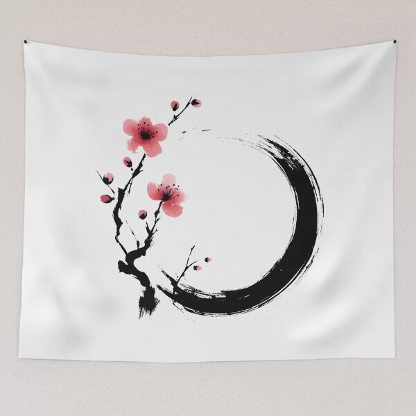 Item preview, Pure Zen Sakura Enso Circle designed and sold by Kooki Designs.