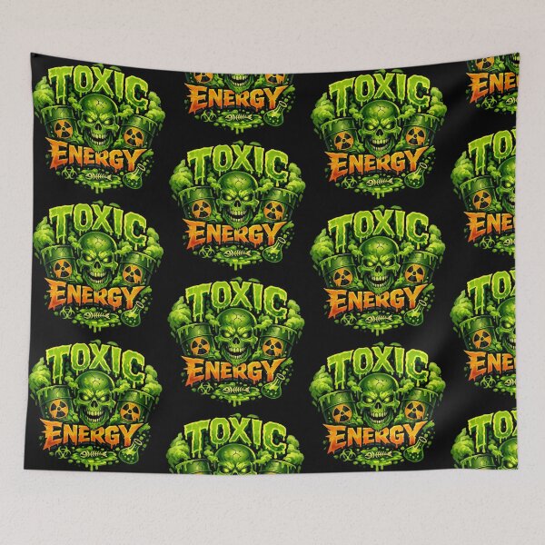 Item preview, Toxic Energy Skull Gamer Humor Design designed and sold by TeeTimeTreasure.