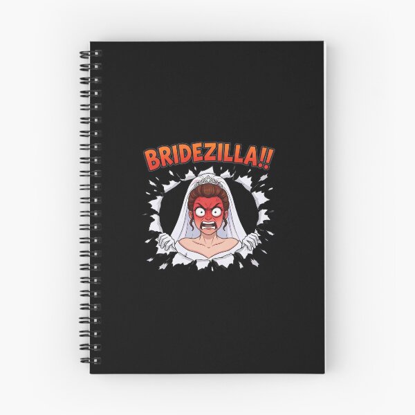 Item preview, Bridezilla!!: Funny Cartoon Bride Bursting Through the wall - Black designed and sold by ResonateUK.