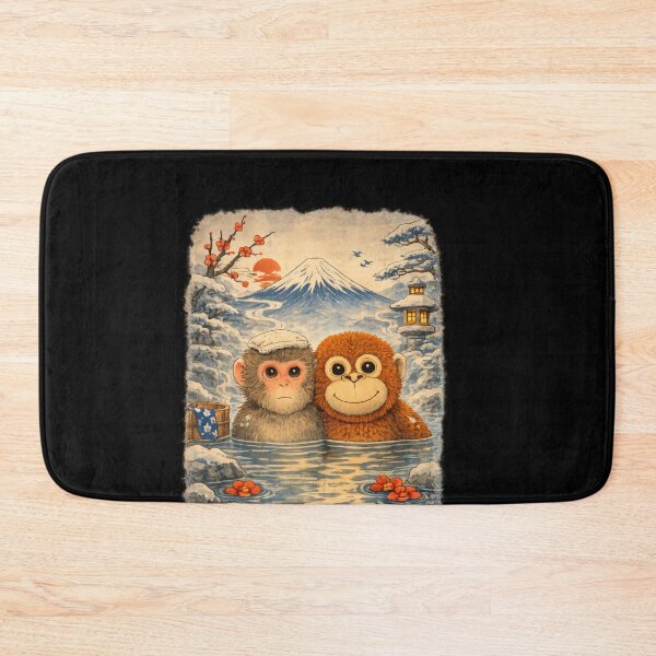 Item preview, Punch the Monkey Snow Monkey Onsen – Japanese Macaque Art designed and sold by TheTrendsDesk.