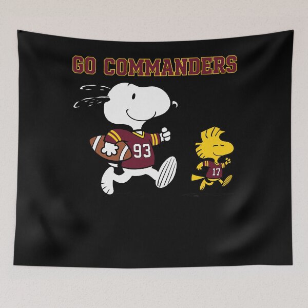 Item preview, Snoopy Washington Commanders Football Fan - Go Commanders designed and sold by Laxmicreations.