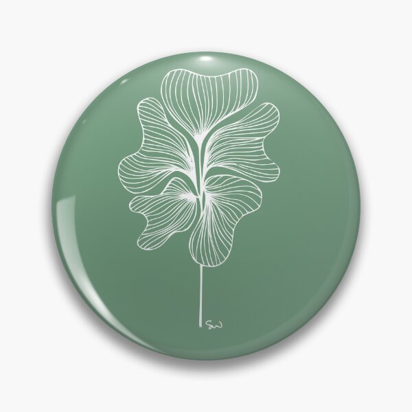 Item preview, Botanical Minimalist Symmetrical Line Drawing Mint Green designed and sold by SWSandraWechner.