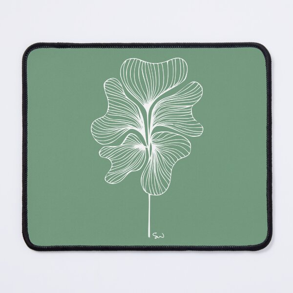 Item preview, Botanical Minimalist Symmetrical Line Drawing Mint Green designed and sold by SWSandraWechner.