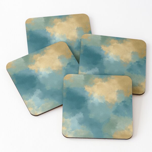 Item preview, Teal Amber Atmospheric Abstract Seamless Pattern designed and sold by Moisky Patterns.
